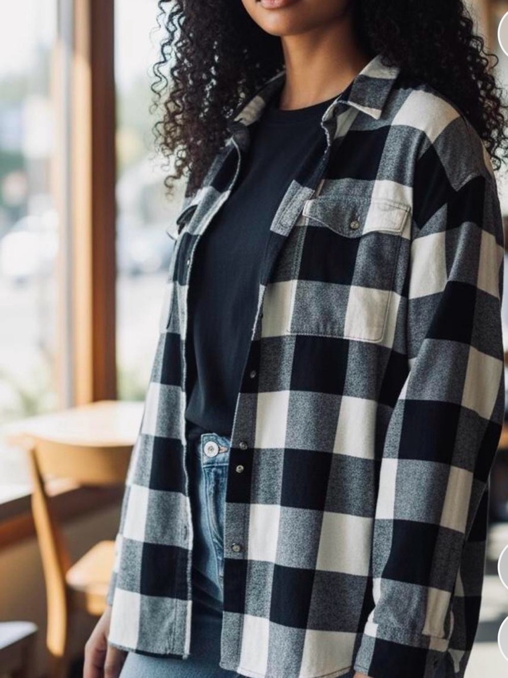 Old Navy Black and White Checkered Flannel “Classic” Shirt - 2X